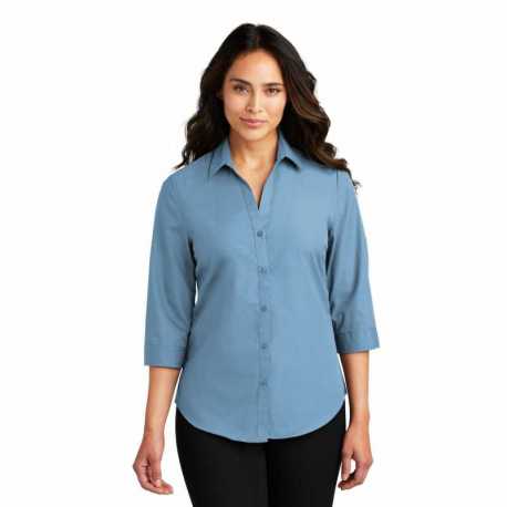 Port Authority LW102 Ladies 3/4-Sleeve Carefree Poplin Shirt