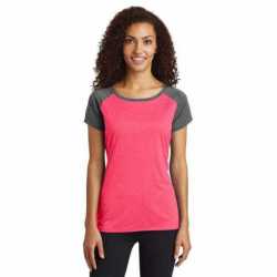 Sport-Tek LST362 Ladies Heather-On-Heather Contender Scoop Neck Tee