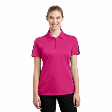 Sport-Tek LST695 Ladies PosiCharge Active Textured Colorblock Polo