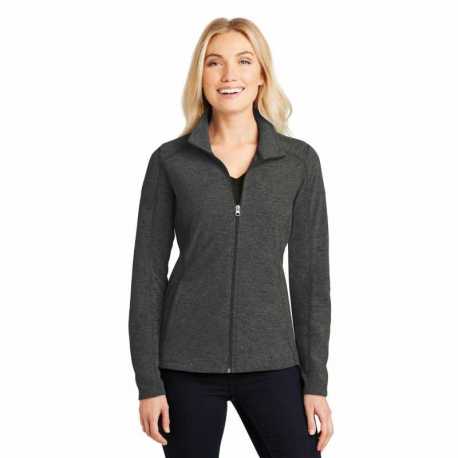 Port Authority L235 Ladies Heather Microfleece Full-Zip Jacket