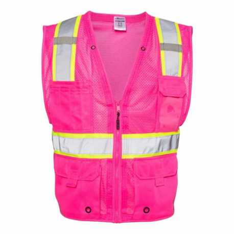 Kishigo B100-111 EV Series Enhanced Visibility Multi-Pocket Mesh Vest