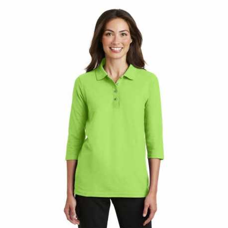 Port Authority L562 Ladies Silk Touch 3/4-Sleeve Polo