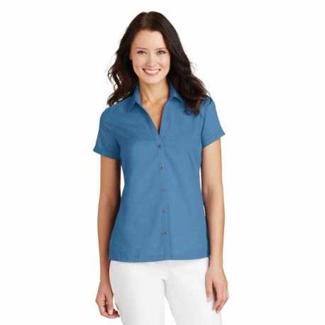 Port Authority L662 Ladies Textured Camp Shirt