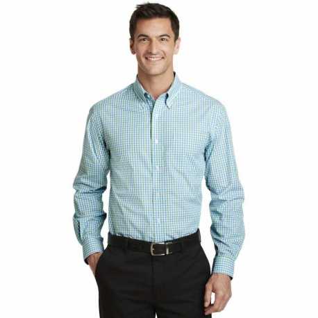 Port Authority S654 Long Sleeve Gingham Easy Care Shirt