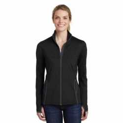 Sport-Tek LST853 Ladies Sport-Wick Stretch Contrast Full-Zip Jacket