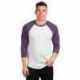 Next Level Apparel 6051 Unisex Triblend Three-Quarter Sleeve Raglan