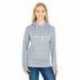 J America JA8662 Ladies Odyssey Striped Poly Fleece Lapover Hood