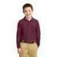 Port Authority Y500LS Youth Long Sleeve Silk Touch Polo