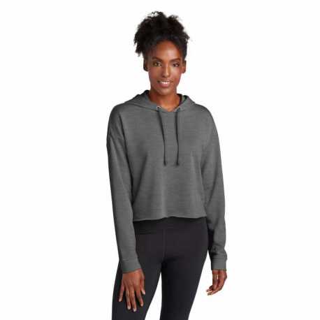 Sport-Tek LST298 Ladies PosiCharge Tri-Blend Wicking Fleece Crop Hooded Pullover