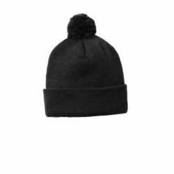 Sport-Tek STC37 Solid Pom Pom Beanie