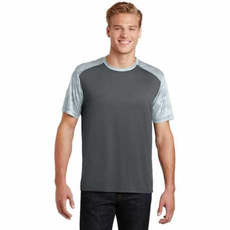 Sport-Tek ST371 CamoHex Colorblock Tee