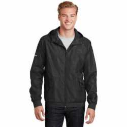 Sport-Tek JST53 Embossed Hooded Wind Jacket