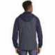 Sport-Tek JST40 Heather Colorblock Raglan Hooded Wind Jacket