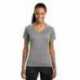 Sport-Tek LST361 Ladies Heather Colorblock Contender V-Neck Tee