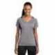 Sport-Tek LST361 Ladies Heather Colorblock Contender V-Neck Tee