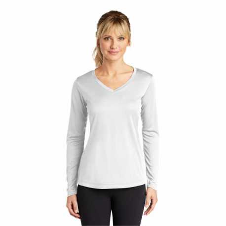 Sport-Tek LST353LS Ladies Long Sleeve PosiCharge Competitor V-Neck Tee