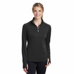 Sport-Tek LST860 Ladies Sport-Wick Textured 1/4-Zip Pullover