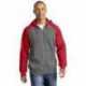 Sport-Tek ST269 Raglan Colorblock Full-Zip Hooded Fleece Jacket