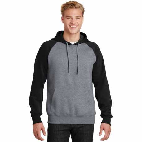 Sport-Tek ST267 Raglan Colorblock Pullover Hooded Sweatshirt