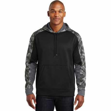 Sport-Tek ST231 Sport-Wick Mineral Freeze Fleece Colorblock Hooded Pullover