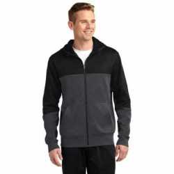 Sport-Tek ST245 Tech Fleece Colorblock Full-Zip Hooded Jacket