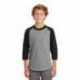 Sport-Tek YT200 Youth Colorblock Raglan Jersey