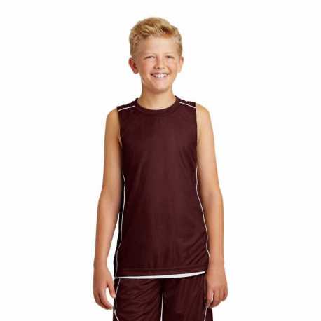 Sport-Tek YT555 Youth PosiCharge Mesh Reversible Sleeveless Tee