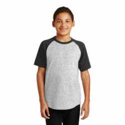 Sport-Tek YT201 Youth Short Sleeve Colorblock Raglan Jersey