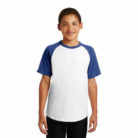 Sport-Tek YT201 Youth Short Sleeve Colorblock Raglan Jersey