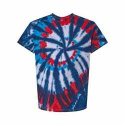 Dyenomite 200T2 Multi-Color Cut-Spiral Tie-Dyed T-Shirt