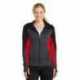 Sport-Tek LST245 Ladies Tech Fleece Colorblock Full-Zip Hooded Jacket