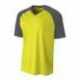 A4 N3373 Adult Polyester V-Neck Strike Jersey with Contrast Sleeve