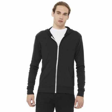 Bella + Canvas BC3939 Unisex Triblend Full-Zip Lightweight Hoodie