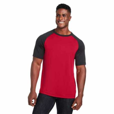 Team 365 TT62 Unisex Zone Colorblock Raglan T-Shirt