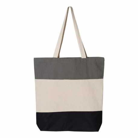 Q-Tees Q125900 11L Tri-Color Tote