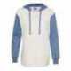 MV Sport W20145 Women's French Terry Hooded Pullover with Colorblocked Sleeves