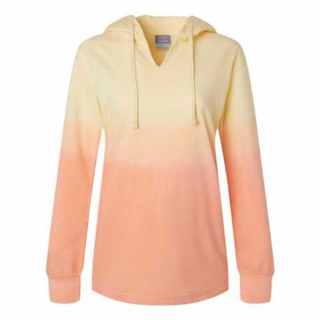 MV Sport W20185 Women's French Terry Ombre Hooded Sweatshirt