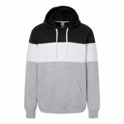 J America 8644 Varsity Fleece Colorblocked Hooded Sweatshirt