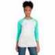 Next Level Apparel 6051 Unisex Triblend Three-Quarter Sleeve Raglan