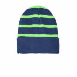 Sport-Tek STC31 Striped Beanie with Solid Band