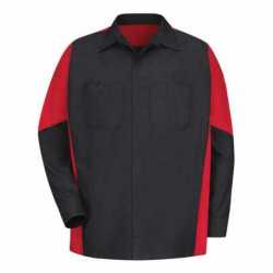 Red Kap SY10T Long Sleeve Automotive Crew Shirt - Tall Sizes