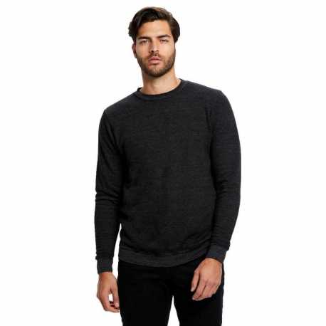 US Blanks US2211G Unisex Heavyweight Loop Terry Triblend Long-Sleeve Crew