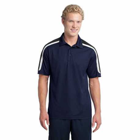 Sport-Tek ST658 Tricolor Shoulder Micropique Sport-Wick Polo