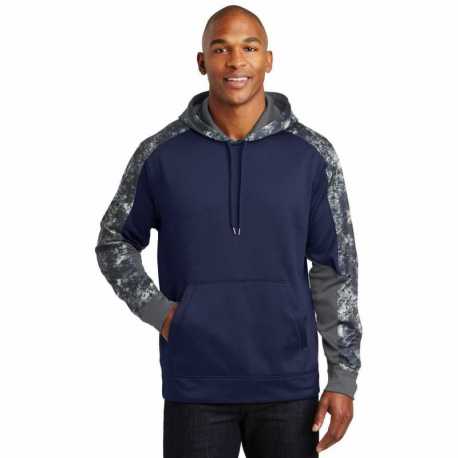 Sport-Tek ST231 Sport-Wick Mineral Freeze Fleece Colorblock Hooded Pullover