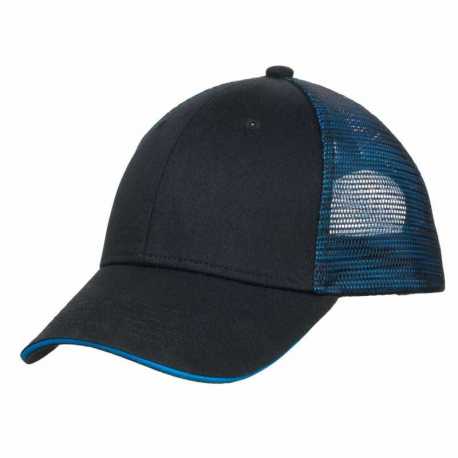 Port Authority C818 Double Mesh Snapback Sandwich Bill Cap