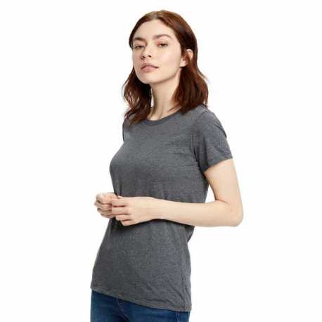 US Blanks US100R Ladies Short-Sleeve Recover Yarn Crewneck