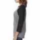 Next Level Apparel 6051 Unisex Triblend Three-Quarter Sleeve Raglan