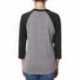 Next Level Apparel 6051 Unisex Triblend Three-Quarter Sleeve Raglan