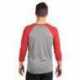 Next Level Apparel 6051 Unisex Triblend Three-Quarter Sleeve Raglan