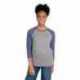 Next Level Apparel 6051 Unisex Triblend Three-Quarter Sleeve Raglan